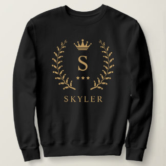 Name und Anfangssilbe Schwarz-weiß Sweatshirt