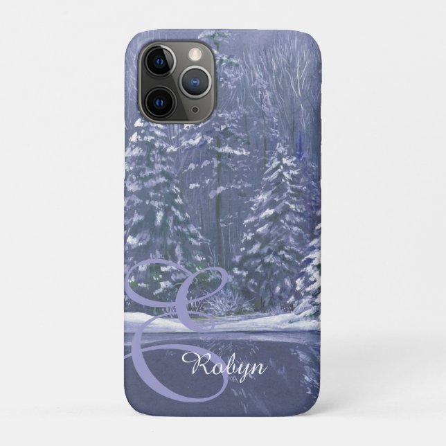 Name und Anfangswinterbäume iPhone-Fall Case-Mate iPhone Hülle (Rückseite)