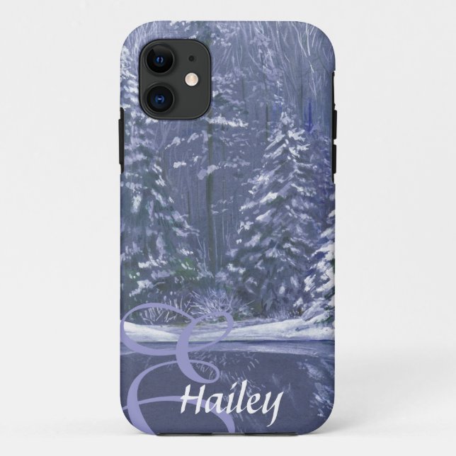 Name und Anfangswinterbäume iPhone-Fall Case-Mate iPhone Hülle (Rückseite)