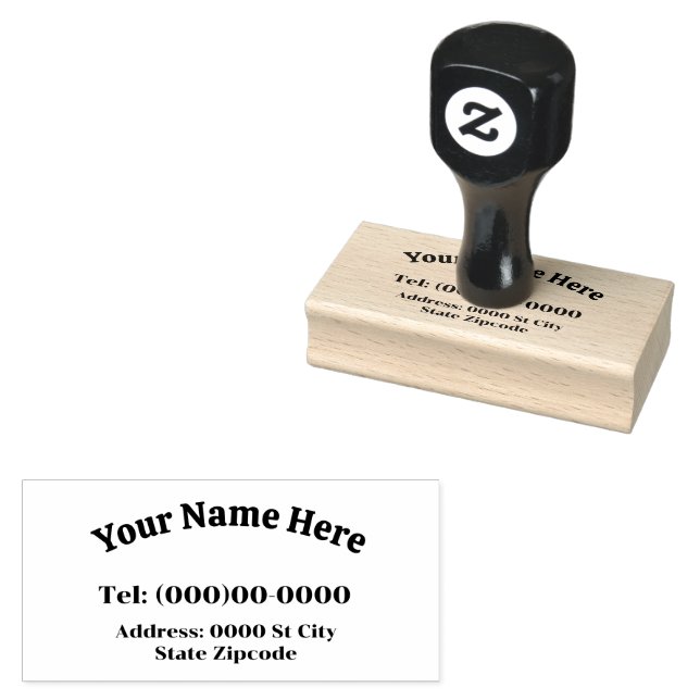 Name und Anschrift Anpassbare Briefmarke aus Kauts Gummistempel (Stempel)