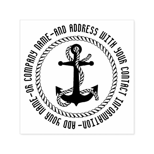 Name und Anschrift des Anchors und des Papers Permastempel (Design)