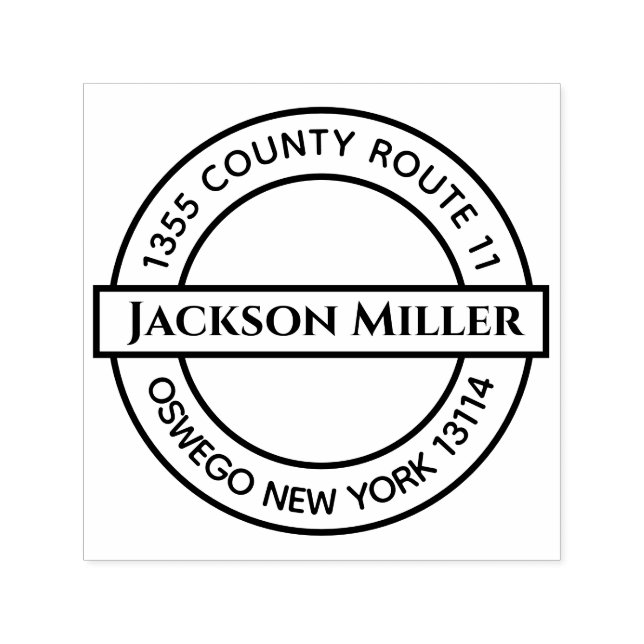 Name und Anschrift Permastempel (Design)