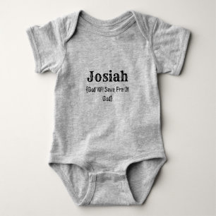 Name und Bedeutung (Josiah) Baby Strampler