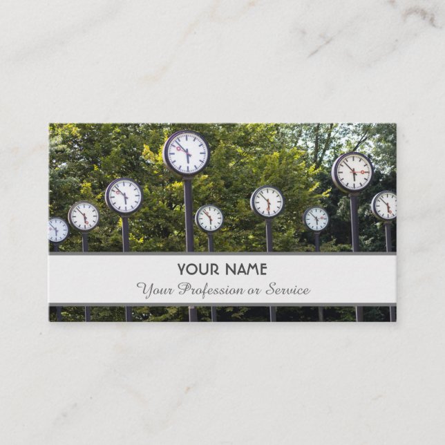 Name und Beruf der derzeitigen Visitenkarte (Vorderseite)