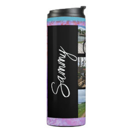 Name und Bild Collage Thermal Tumbler Thermosbecher