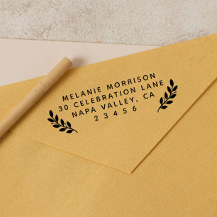 Name und botanische Zweigniederlassungen Rücksende Permastempel