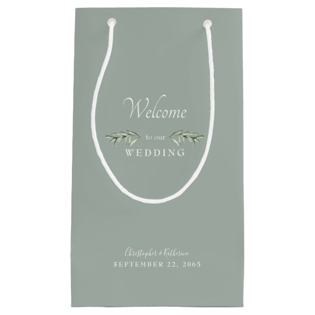 Name und Datum der Gastgeschenk Hochzeit Kleine Geschenktüte (Vorderseite)