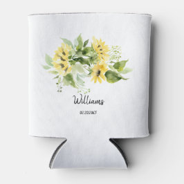 Name und Datum der Hochzeitssonnenblume können käl Dosenkühler