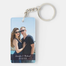 Name und Datum der Liebe für mehrere Fotos Schlüsselanhänger