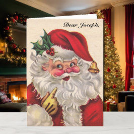 Name und Datum der Weihnachtskarte für Großkinder  Feiertagskarte