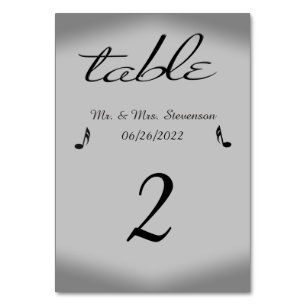 Name und Datum des Silbermusikthemas Tischnummer