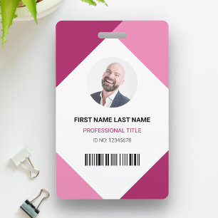Name und Foto Beruflich Mitarbeiter-ID-Karte Ausweis