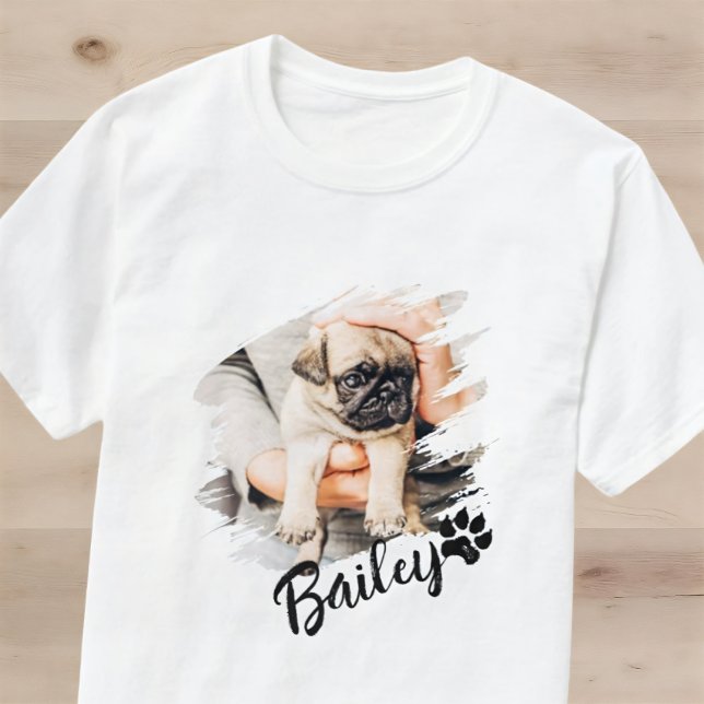 Name und Foto der modernen Coolen Typografie T-Shirt (Von Creator hochgeladen)