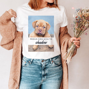 Name und Foto Ihres Hundes Proud Dog Mama T-Shirt