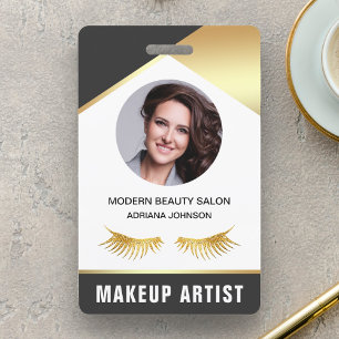 Name und Foto Schönheitssalon-Make-up-Artist-Auswe Ausweis
