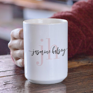 Name und Initialen einfacher Trend Kaffeetasse