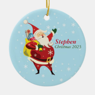 Name und Jahr der personalisierten Santa Ornament