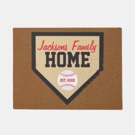 Name und Jahr der Zuhause-Plakate der Baseball-Fam Fußmatte