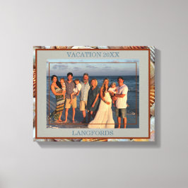 Name und Jahr des Fotos für den Familienurlaub Leinwanddruck