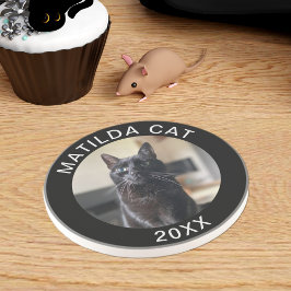Name und Jahr des Fotos für die Black Cat und Unte Getränkeuntersetzer