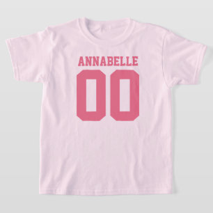 Name und Jersey Nummer, Front Back T - Shirt