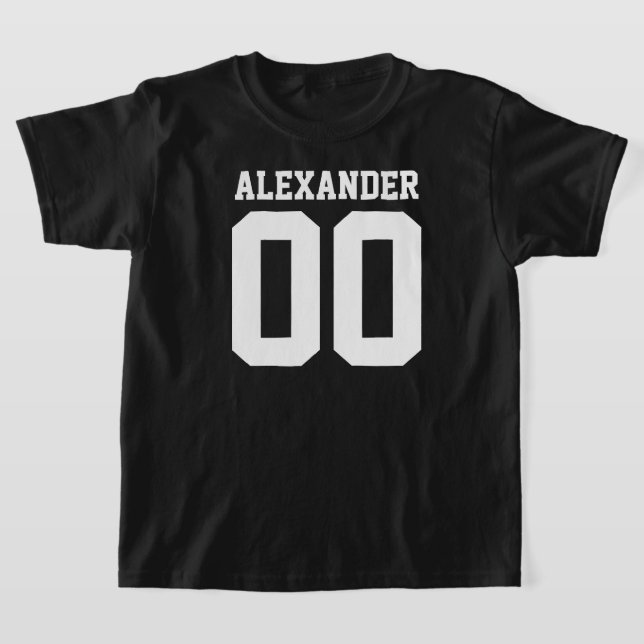 Name und Jersey Nummer, Front Back T - Shirt (Ablage )
