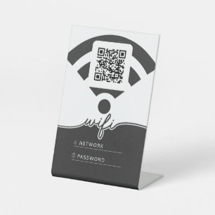 Name und Kennwort für WiFi Sockelschild