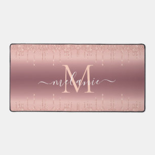 Name und Letter Rose Gold Desk Mat Schreibtischunterlage