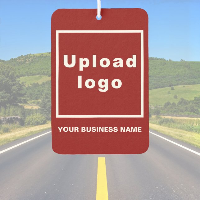 Name und Logo der Firma Red Air Freshener Autolufterfrischer (Red air freshener with your business name and logo)