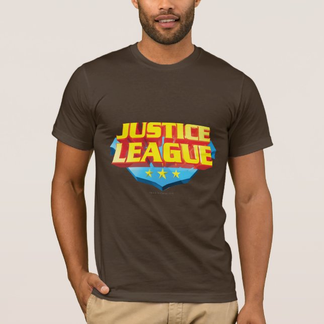 Name und Logo der "Gerechtigkeitsliga" T-Shirt (Vorderseite)