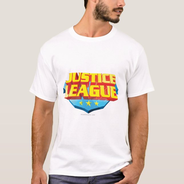 Name und Logo der "Gerechtigkeitsliga" T-Shirt (Vorderseite)