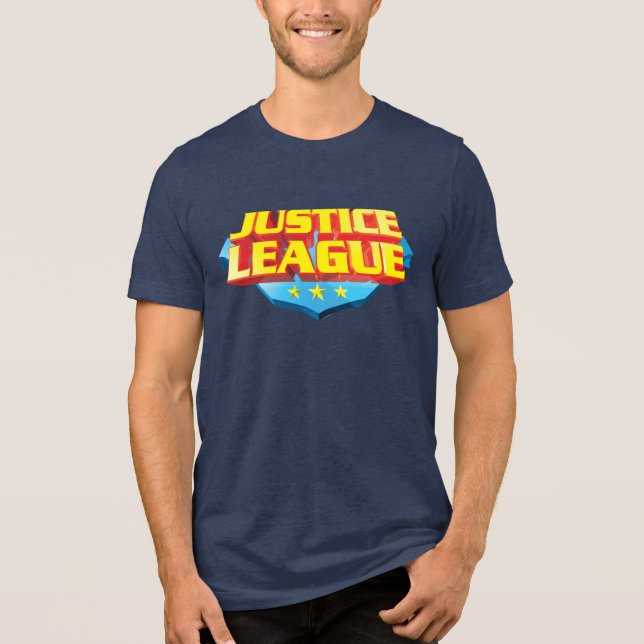 Name und Logo der "Gerechtigkeitsliga" Tri-Blend Shirt (Vorderseite)