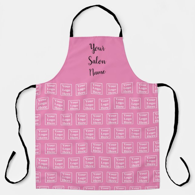 Name und Logo des Business Pink Salons Schürze (Vorderseite)