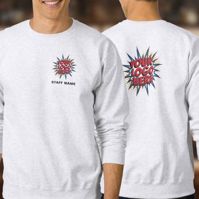 Name und Logo Hochladen Vorlage/Vorderseite und Rü Sweatshirt (Von Creator hochgeladen)