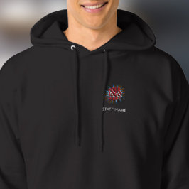 Name und Logo-Upload-Vorlage - Schwarz Hoodie