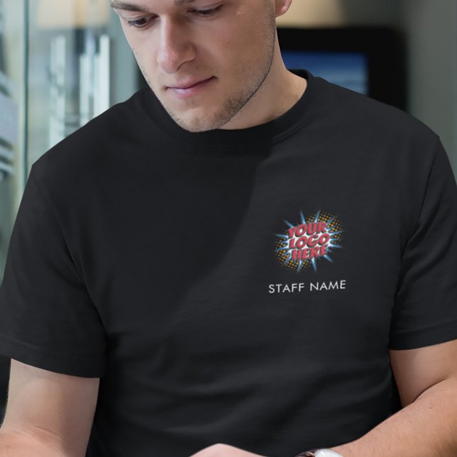 Name und Logo-Upload-Vorlage - Schwarz T-Shirt (Von Creator hochgeladen)