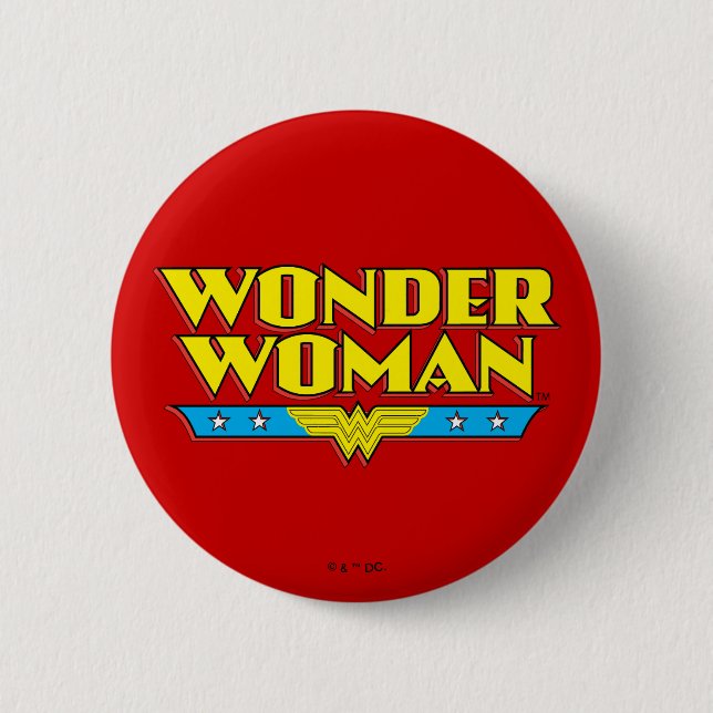 Name und Logo von Wonder Woman Button (Vorderseite)