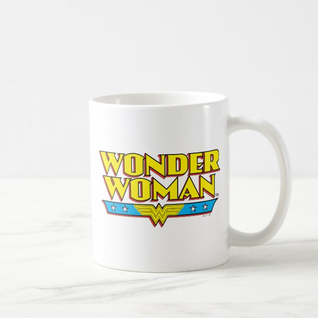 Name und Logo von Wonder Woman Kaffeetasse (Rechts)