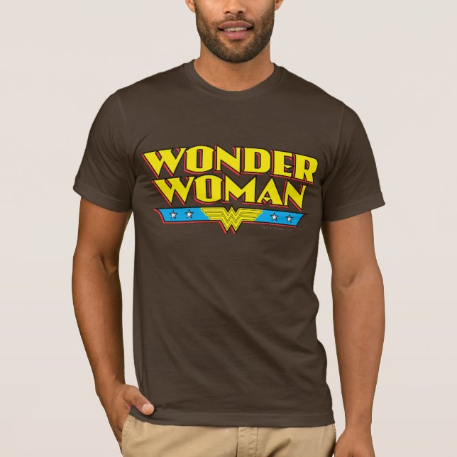 Name und Logo von Wonder Woman T-Shirt (Vorderseite)