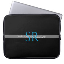 Name und Monogramm blau/weiß graue Streifen person