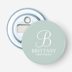 Name und Monogramm der personalisierten Bridesmaid Flaschenöffner