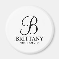 Name und Monogramm der personalisierten Bridesmaid