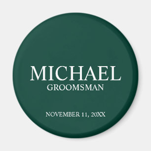 Name und Monogramm des personalisierten Trauzeugen Magnet