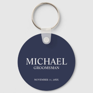 Name und Monogramm des Personalisierten Trauzeugen Schlüsselanhänger