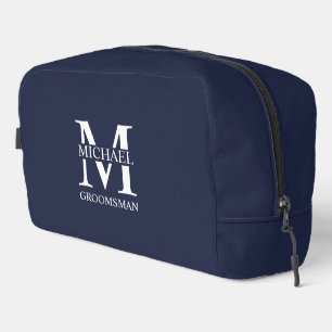 Name und Monogramm des personalisierten Trauzeugen Waschbeutel