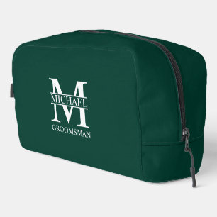 Name und Monogramm des personalisierten Trauzeugen Waschbeutel