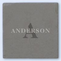Name und Monogramm | Dunkelgrau