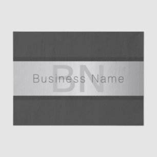 Name und Monogramm Grays & Imitate Silver Look Seidenpapier