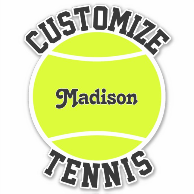 Name und Name des Tennisteams für den Spieler für  Aufkleber (Vorderseite)