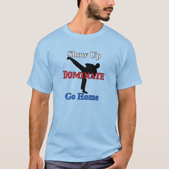Name und Nummer auf "Back Serious Martial Artist" T-Shirt (Vorderseite)